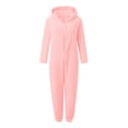 thumbnail image 4 of Rotm One Piece Pajamas Winter Warm Thermal Romper Fleece Onesie Pajama One-Piece Zipper Hooded Jumpsuit Sleepwear Playsuit for Women PK1,L, 4 of 5