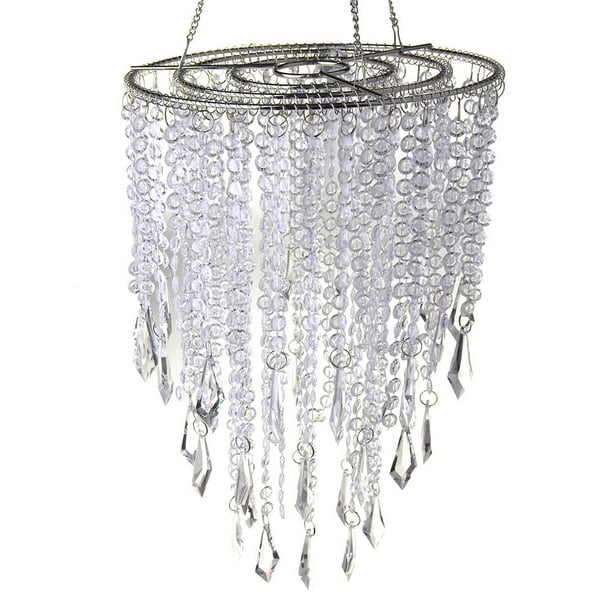 Hanging Beaded Chandelier With Icicle, Bulk Plastic Chandelier Crystals