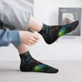 thumbnail image 2 of Pofeuu Vintage Wolf Warrior Print 30cm Socks, Adult Running Hiking Socks for Youth and Adult, 2 of 7