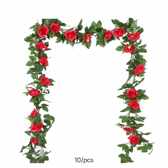 LAMIRO 29 Ft 1 Pack Rose Silk Flower Garland Artificial Flowers Decoration Hanging Floral Décor for Wedding Baby Shower Birthday Party Garden