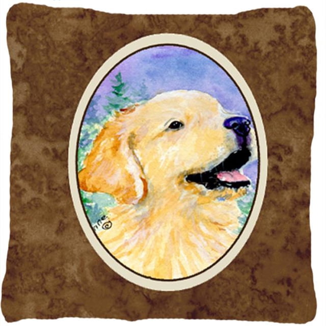 Carolines Treasures SS8904PW1414 Golden Retriever Decorative Fabric Pillow