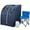 Blue Satin, variant on Durasage Oversized Portable Steam Sauna Spa - Relaxation at Home - 60 Minute Timer - 800 Watt Steam Generator - Chair Included - Blue Satin