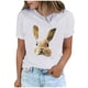 thumbnail image 2 of Tops de Cuello Alto para las Mujeres Amante Impreso Camiseta Cuello Redondo Manga Corta, Poliéster Spandex, 2 of 7