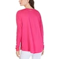 thumbnail image 2 of Michael Kors Womens Studded-Sleeve Embellished T-Shirt, Pink, Large, 2 of 4