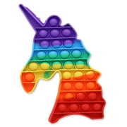 Gotta Pop Bubble Popper Fidget Toy, 9" x 5" Rainbow Unicorn