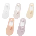 thumbnail image 1 of 5 par/lote calcetines cortos de verano para mujer ultrafinos invisibles de corte bajo de silicona antideslizante malla No Show calcetines náuticos sólidos de seda helada, 1 of 5