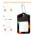 thumbnail image 2 of Retro Lantern Square PU Leather Luggage Tags - 2 Pack with Privacy Cover and Stainless Steel Ring - Suitable for Travel, Backpack, Handbag - Suitcase Tags, Travel Tag, 2 of 7