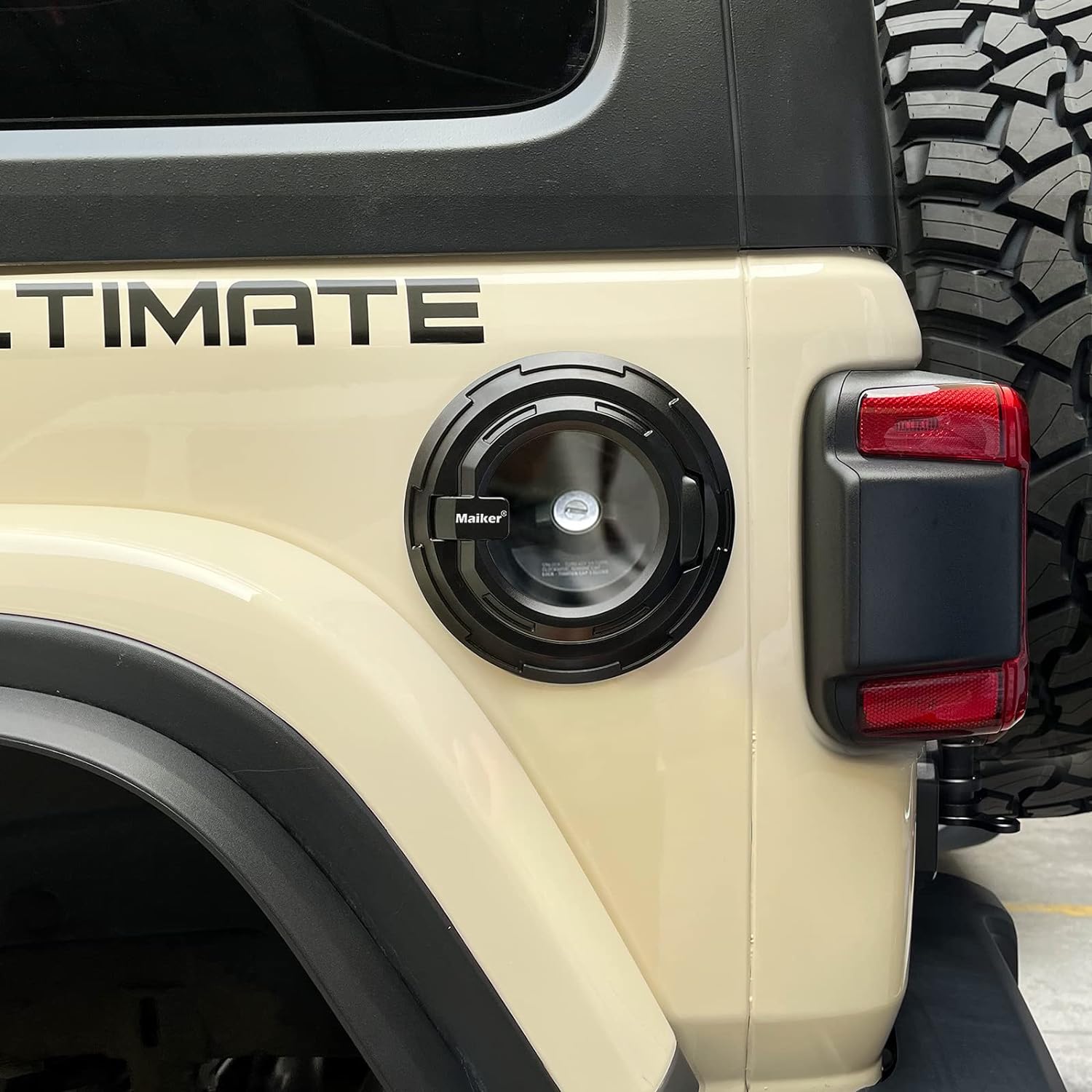 Transparent Gas Tank Cap Cover for 2018-2023 Jeep Wrangler JL 2 Door 4 Door Rubicon Sahara, Aluminum