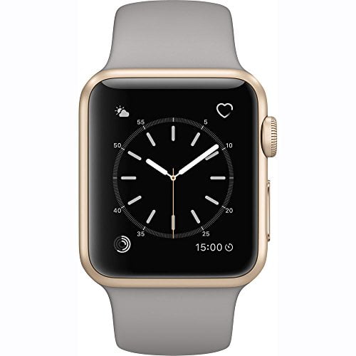 Apple - Apple Watch Gen 2 Series 1 38mm Gold Aluminum - Concrete Sport Band MNNJ2LL/A - Walmart