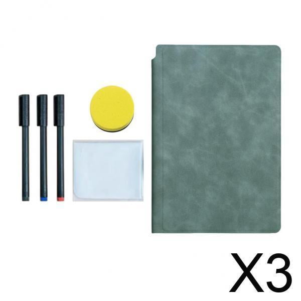 Cuaderno De Pizarra Portátil 3xA5 Para Presentación En El Hogar, Negocios, Verde