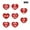 8PCS, variant on FAMTKT 8Pcs Valentine's Day Heart Shaped Ornaments Romantic Valentines Heart Hanging Ornaments Valentine's Day Love Decorative Pendants for Home Party Wedding Decor