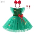 thumbnail image 3 of Elegante vestido de fiesta de Navidad para niña, tutú hinchado de manga voladora, vestido de baile, vestido de princesa de cumpleaños, Carnaval, 3 of 5