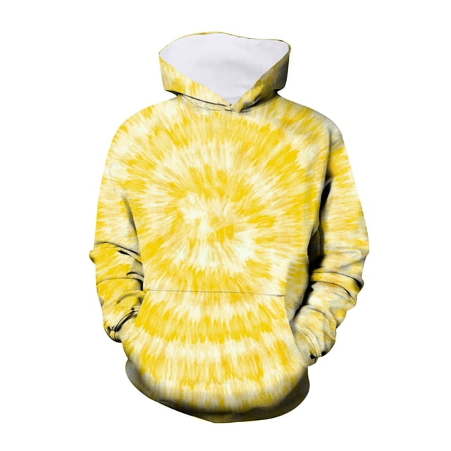 3D Visual Digital Printed Girls Tie Dye Hoodie Pullover Sweatshirt with Front Pocket
