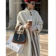 thumbnail image 3 of Abrigo de lana con cuello levantado largo para mujer, gabardina de Cachemira de doble cara, chaqueta de lana con tirantes de estilo largo, Otoño/Invierno 2024, 3 of 5