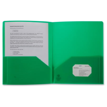 - Business Source 2-pocket Poly Portfolio - Letter - 8 1/2