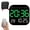 Green, variant on Hangable Standalone Square Clock - Large Digital Wall Clock with Remote Control, Auto-Dimming LED Display, Temperature, Humidity & Date, Big Digital Clock for Home, Office, Bedroom