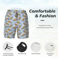 thumbnail image 6 of Picia Cute Sloth pattern Mens Swim Trunks with Compression Liner Stretch Beach Shorts Quick Dry with Zipper Pockets No-Chafing Board Shorts-Small, 6 of 9