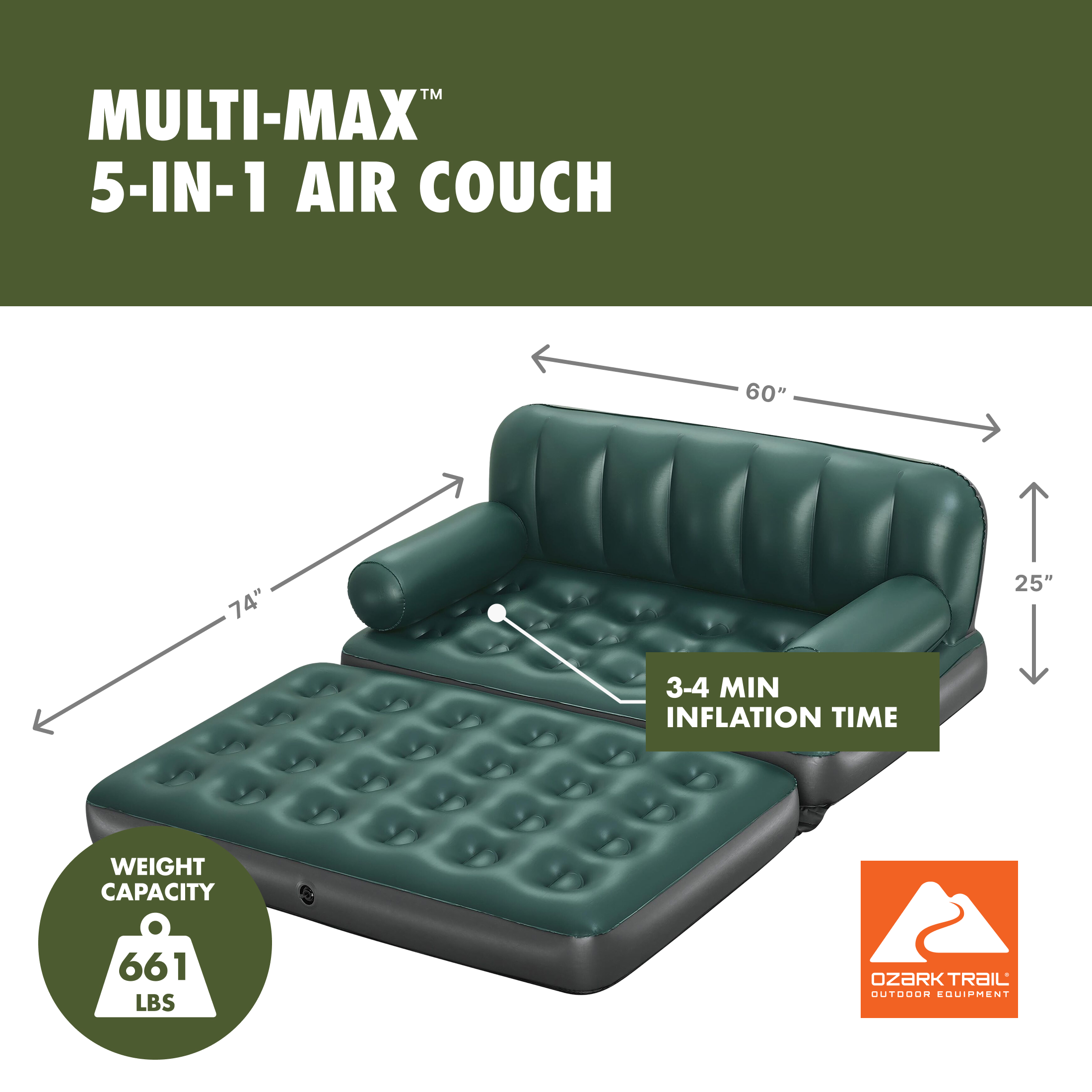 Sillón inflable de aire Multi-Max 5 en 1 3
