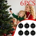 thumbnail image 4 of BiFandian Black Christmas Ball Ornaments , Shatterproof Christmas Ball Hanging Decorations Indoor, Christmas Baubles for Xmas Tree Decoration, 6Pcs 2.36inch, 4 of 6