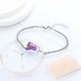 thumbnail image 2 of Rose Flower Urn Bracelet for Ashes for Women Stainless Steel Cremation Keepsake Adjustable Link Bangle Memorial Gift for Human Loved Ones, 2 of 6