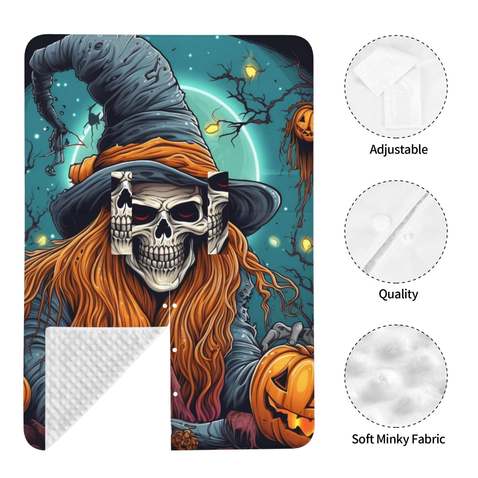 Naloa Cartoon Pumpkin Skull Baby Car Seat Cover, Breathable Baby Carrier Cover, Multiuse Baby Carrier Cover & Nursing Breastfeeding Cover