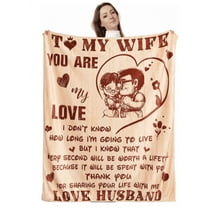 to My Wife Blanket Anniversary Birthday Gifts for Wife from Husband I Love You Gift for Her Romantic Valentines Day Blankets Mothers Day Blanket Gift from Husband