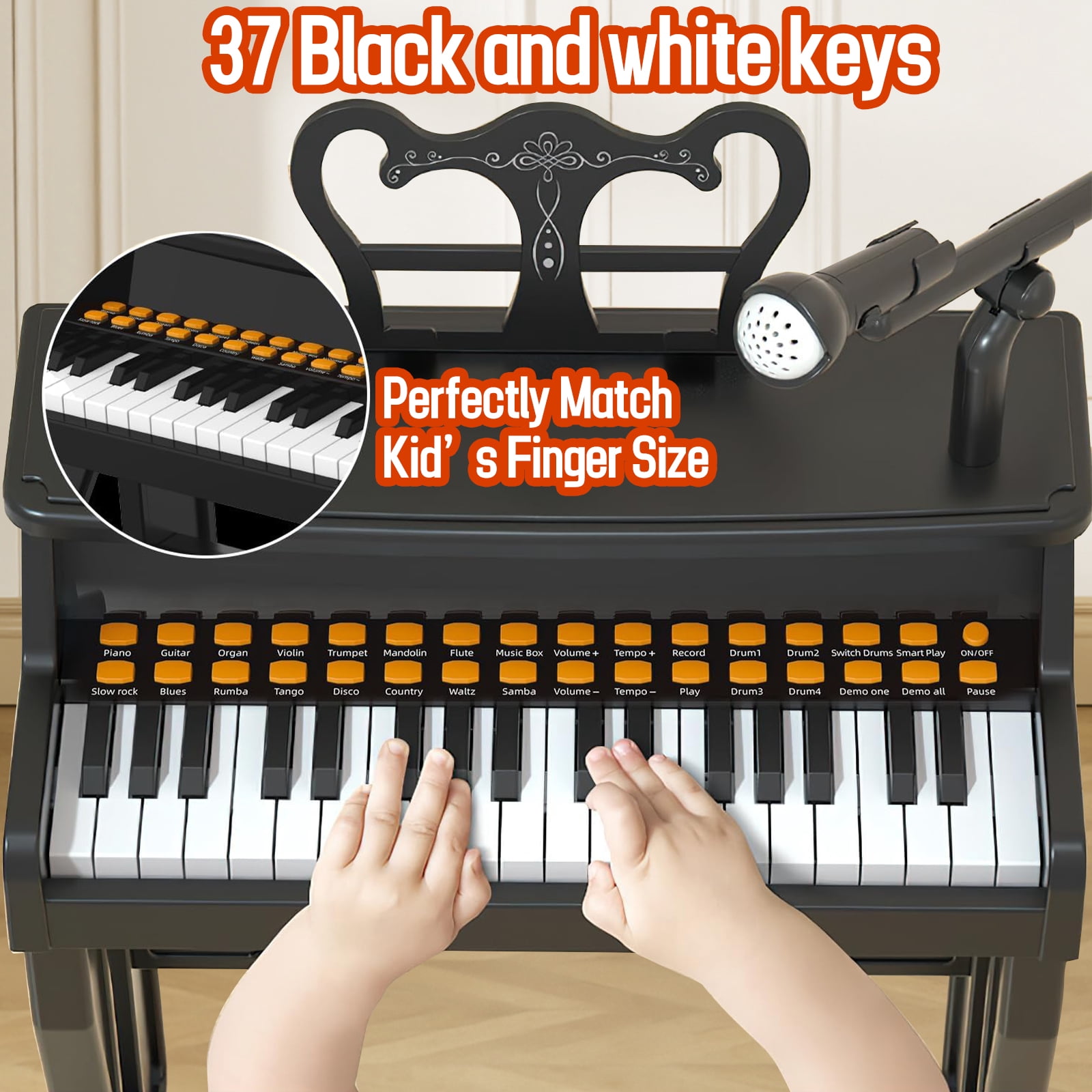 Toy Pianos for Kids Ages 3-7 - Children's Musical Keyboard for Beginners Boys Girls Birthday Gift Learning Piano 37 Keys 4 5 6 8 Years Old Girls and Boys Birthday Gift