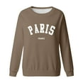 thumbnail image 3 of Paris France Sweatshirts for Women 2025 Fall Winter Long Sleeve Crewneck Vacation Sweatshirt Pullover Tops Streetwear, 3 of 5
