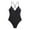 Black, variant on RUTAYY Swimwear Women Solid Color Skinny Slim Swimsuit Bikini Summer Beachwear