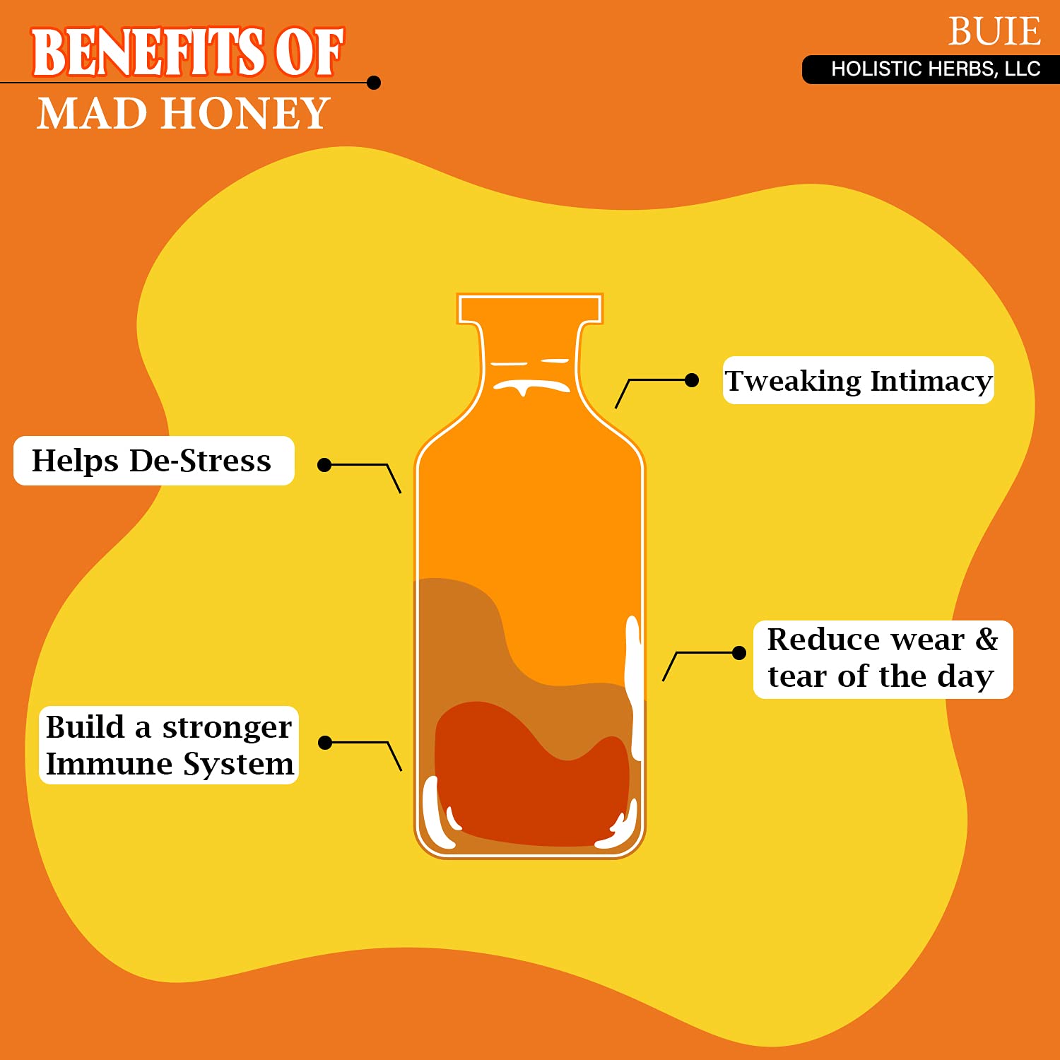 BUIE Mad Honey | Himalayan Honey | From Nectar of Rhododendron Plant | Medicinal Honey | 1 Teaspoon a day | 1.76 Oz. (50g)