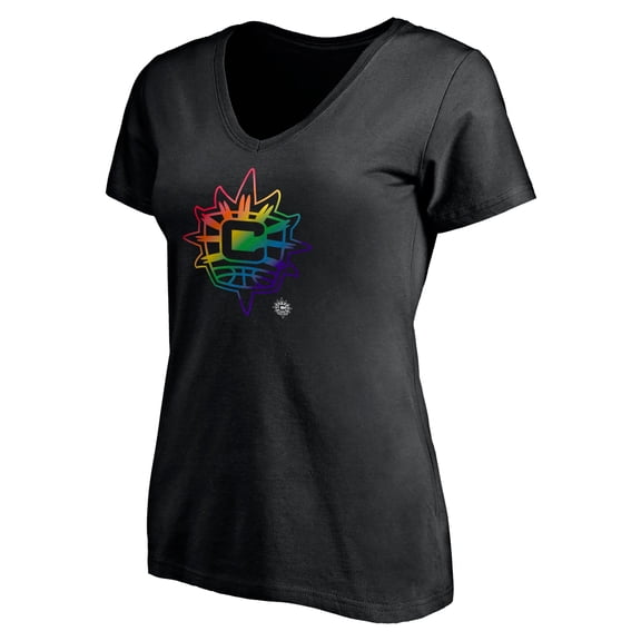 Women's Black Connecticut Sun Team Pride V-Neck T-Shirt