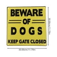 thumbnail image 2 of MasteelfCA 1pc Beware of Dogs Sign Garden Warning Sign Caution Dog Sign Iron Painting, 2 of 9