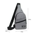 thumbnail image 3 of Xfvqtps Mens Crossbody Bags with Earphone Hole Simplicity Adjustable Shoulder Strap Sports Fashion Travel Hiking Shoulder Bags Gray, 3 of 8