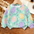 thumbnail image 5 of Girls Long Sleeve Sweatshirt Toddler Bunny Ear Floral Pullover Kids Casual Crewneck Tops Daily Playwear Comfortable Spring Easter Clothes for Teen, 5 of 7