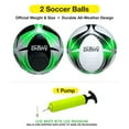 thumbnail image 6 of Xcello Sports Soccer Ball (Black/Green/Silver, White/Green/Silver) w/Pump (Size 4, Pack of 2), 6 of 8