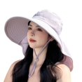 thumbnail image 2 of Dujiujun Women Fisherman Hat Solid Color Bell-Shaped Basin Hat Large Brim Sun Protection Hat Shawl Design Fisherman Hat, 2 of 8