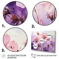 thumbnail image 3 of Designart "Meadow of Poppies Purple and Pink I" Floral Framed Wall Art - Traditional Pink Poppies Entryway Framed Wall Art, 3 of 6