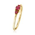 thumbnail image 3 of Pure Collection by Ross-Simons 0.20 ct. t.w. Ruby 3-Stone Ring in 14kt Yellow Gold, Women's, Adult, 3 of 6