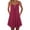 Red, variant on SDJMa Women's Summer Floral Print Dress Ladies V-neck Mid-Waist Loose Button Solid Color Sleeveless Suspender Dress