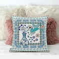 thumbnail image 2 of Love Your Vase Peacock Throw Pillow with Removable Cover in Off-White Blue Gray 20x20, 2 of 5