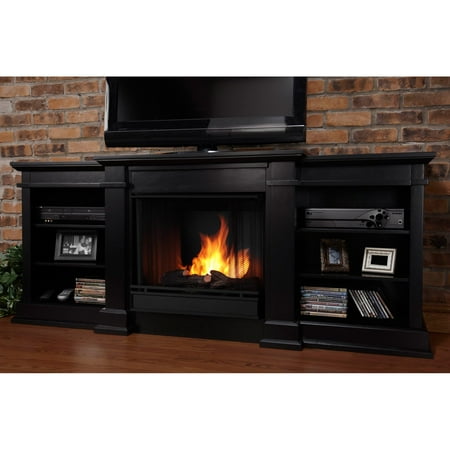Real Flame Fresno Ventless Gel Fireplace - Black