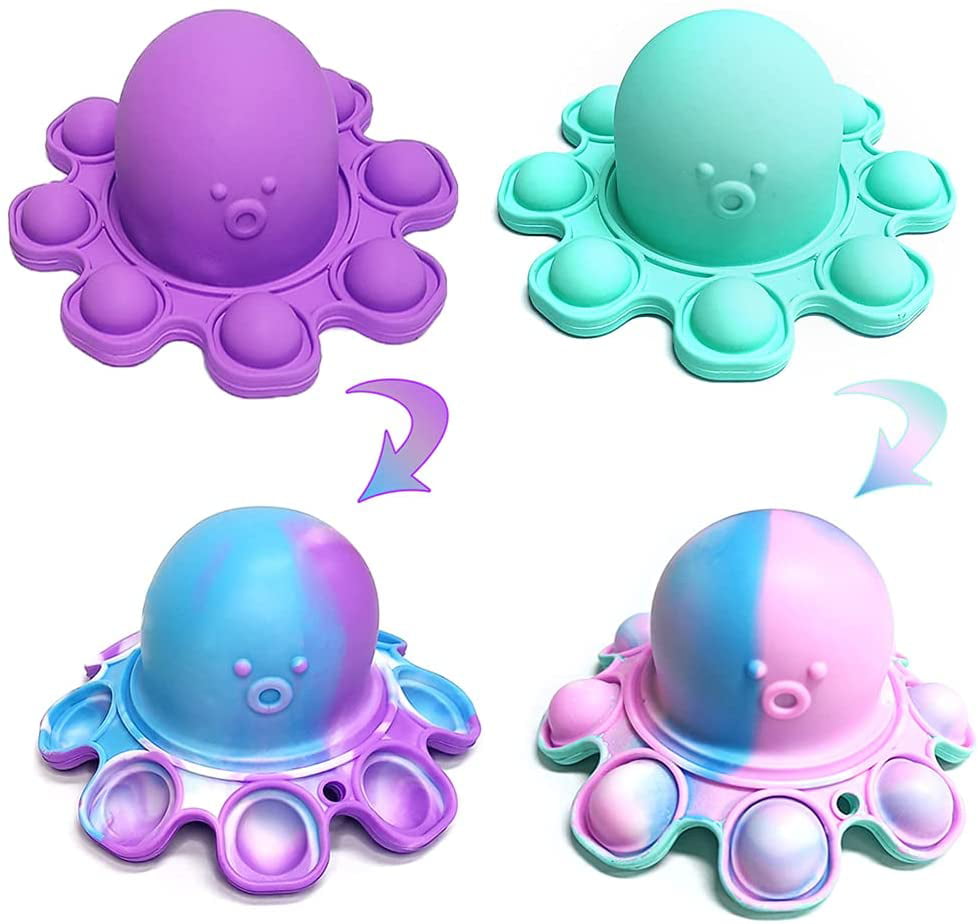 Kids Adults Push Bubble it Flip Octopus Fidget Sensory Toy Stress Reliever Pop 