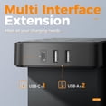 thumbnail image 3 of XUCP-Bandes d'Alimentation à Prise Plate avec Parasurtenseur 1080J, Rallonge de 6 Pieds pour Intérieur avec 8 Prises Multiples et 3 USB (1 USB C), Station de Charge Murale pour Maison Bureau Dortoir, Noir Pur, 3 of 4