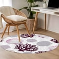 thumbnail image 4 of Round Rugs 3.3 Ft, Shell Coral Coastal Non Slip Area Rugs for Kitchen Bedroom Entryway, Nautical Summer Beach Ocean Sea Washable Carpet Runner Rug Floor Mats for Bedroom Home Decor, 4 of 8