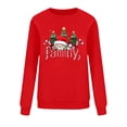thumbnail image 4 of Crewneck Sweatshirt for Women Casual Oversized Pullover Hoodies Long Sleeve Fleece Tops Sweater Red S, 4 of 6