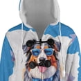 thumbnail image 4 of Happy Father's Day Best Australian Shepherd Cool Dad Ever All Over Print 3D Hooded Duffle Toggle Coat Aussie Dog Lover Gifts - 12007, 4 of 6