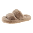 thumbnail image 4 of Women's Plush Slippers Wear Resistant Anti Skid Slip on Cozy with Two Band Warm 39, 4 of 9