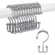 thumbnail image 1 of Bathroom Rust-proof Mountain-shaped Ball Shower Curtain Sliding Hook Ring (silver), 1 of 5