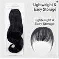 thumbnail image 2 of Gnmfd clip‑in seamless bangs with sideburns, hand‑woven synthetic hairpiece, long airy fringe, 4 pack, daily wear or events, 2 of 7