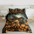 thumbnail image 2 of Manfei Halloween Highland Cow Full Size Comforter Sets,Funny Pumpkin Lantern Bedding Comforter Set,Spooky Castle Kawaii Daisy Bedding Sets For Kids,Luxury Bedroom Decor Reversible,3 Pieces, 2 of 8